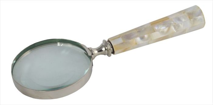 Mother of Pearl Effect Magnifying Glass - Click Image to Close