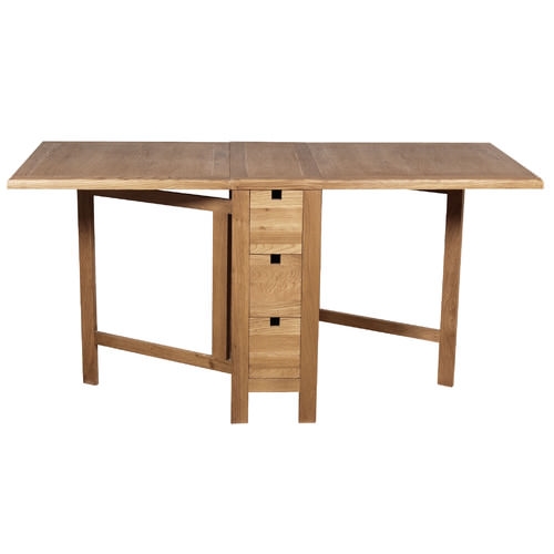 Hampshire Range Solid Oak Gate Leg Table With Drawers