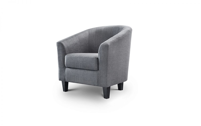 Hugo Fabric Tub Chair Slate Grey - Click Image to Close