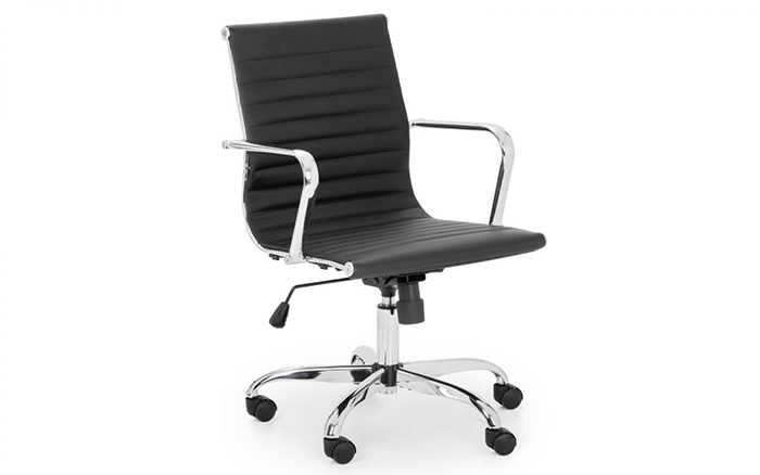 Gio Office Chair Black & Chrome