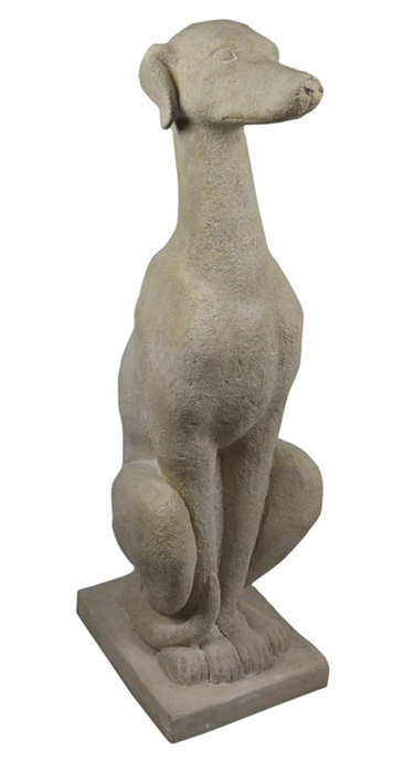 Sitting Greyhound Roman Stone - Click Image to Close