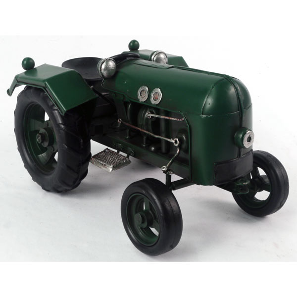 Repro Old Green Tin Plate Tractor 22cm
