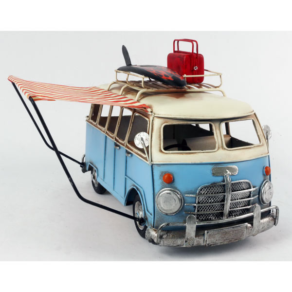 Repro Tin Plate Camper Van With Canopy - Click Image to Close