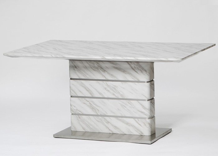 Allure Metal And Marble Dining Table 1600mm - Click Image to Close