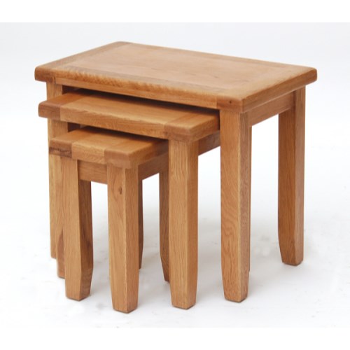 Hampshire Solid Oak Nest of Tables - Click Image to Close