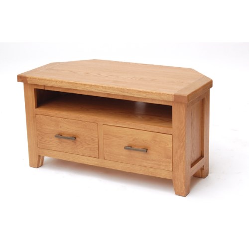 Hamshire Solid Oak Corner Tv Unit