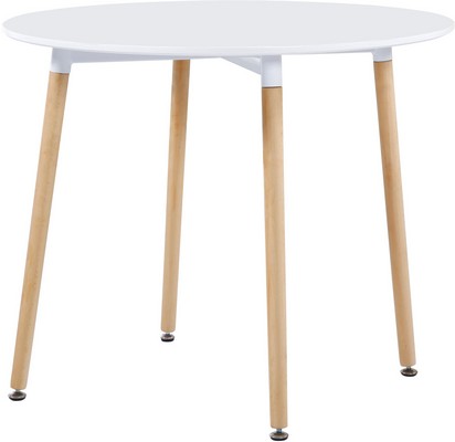 Lindon Dining Table In White And Natural Oak - Click Image to Close