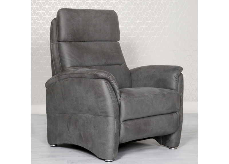 Oslo Armchair Fixed Grey Fabric - Click Image to Close
