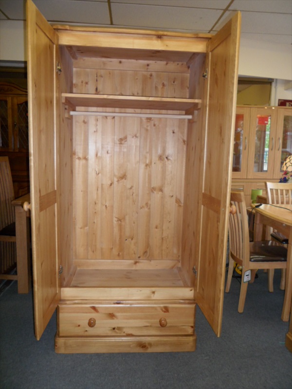 T.B.S Range Pine 2 Door Wardrobe