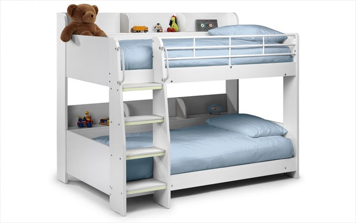 Domino Bunk Bed All White Single