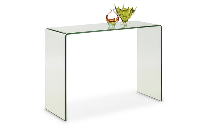 Amalfi Bent Glass Console Table - Click Image to Close