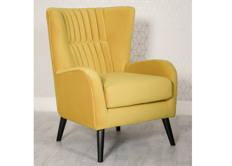 Brook Velvet Accent Chair - Click Image to Close