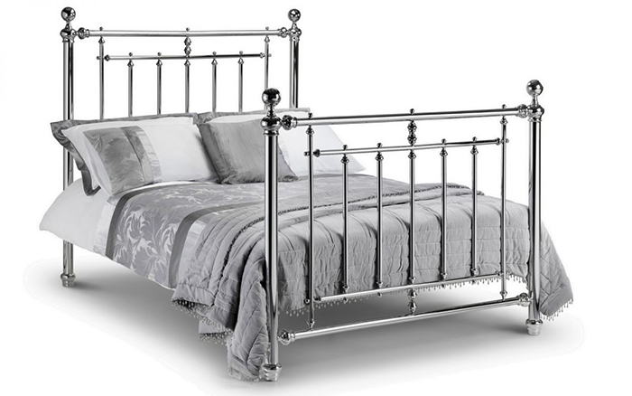 Empress Chrome Bed King - Click Image to Close