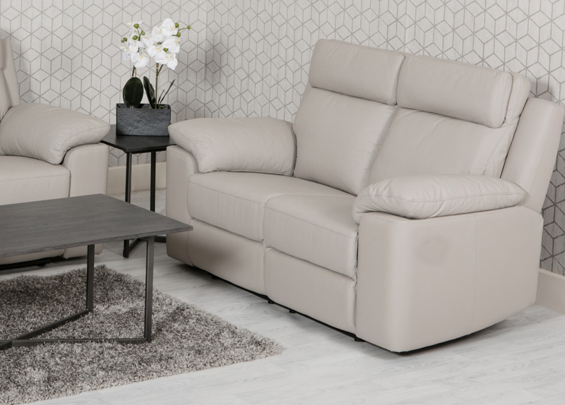 Enzo Leather 2 Seater Recliner - Click Image to Close