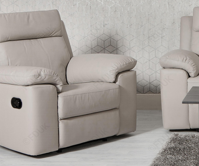 Enzo Leather 3+1+1 Recliner Suite - Click Image to Close
