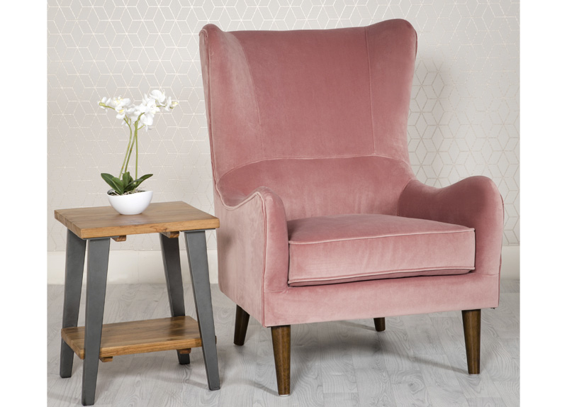 Freya Velvet Accent Chair - Click Image to Close