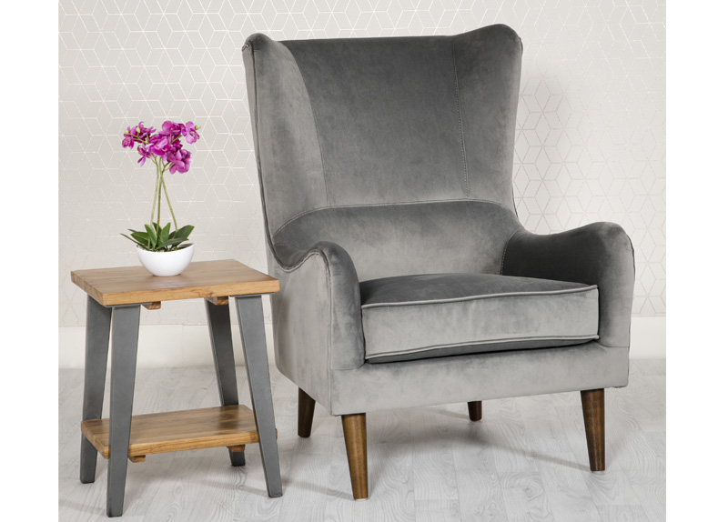 Freya Velvet Accent Chair - Click Image to Close