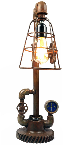 Steampunk Lamp Small Single - Click Image to Close