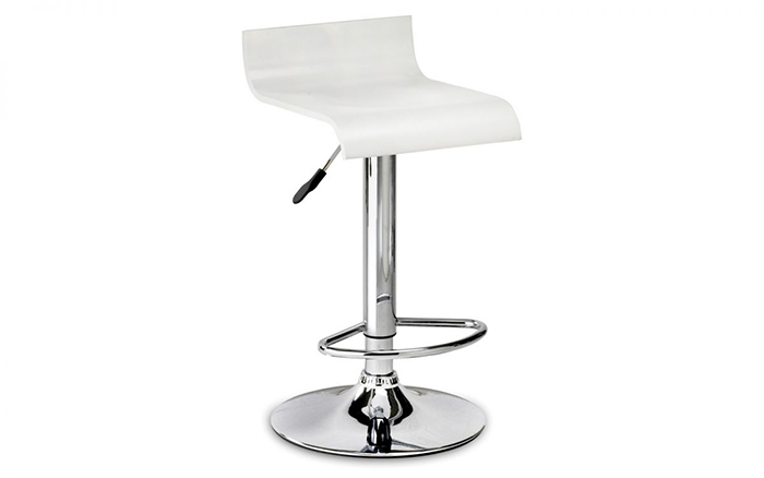 Stratos Stool White Lacquer - Click Image to Close