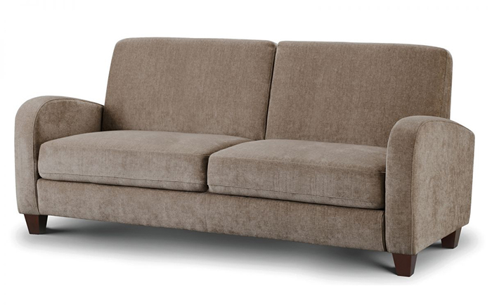 Vivo 3 Seater Sofa in Chestnut Faux Leather - Click Image to Close