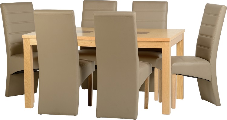 Wexford 59" Dining Set with G5 Chairs (6 Chairs) - Click Image to Close