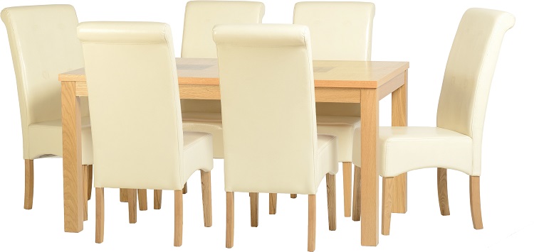 Wexford 59" Dining Set with G10 Chairs (6 Chairs) - Click Image to Close